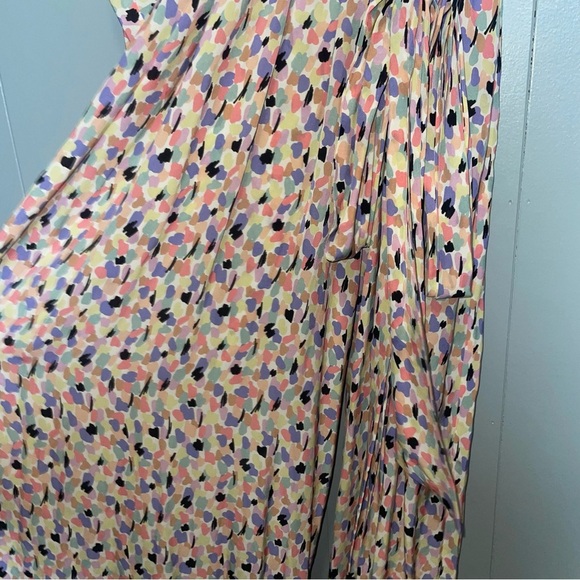 Caballero Long Sleeve Regan Jumpsuit in Spring Paint Blots Medium Pink Blue Blac - Picture 9 of 12